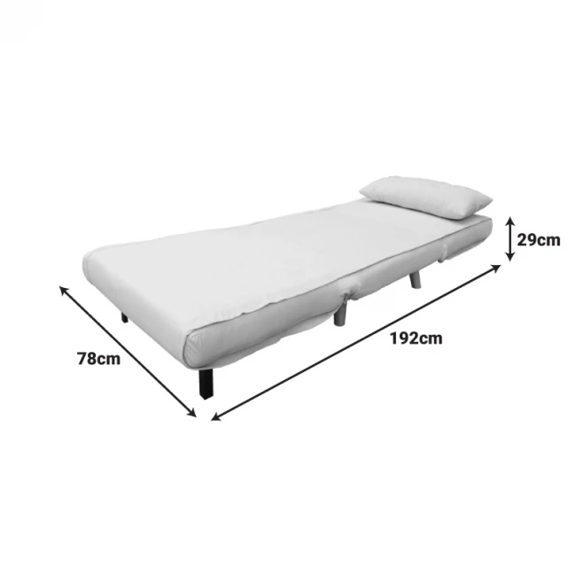 Πολυθρόνα-κρεβάτι Josuane I pakoworld μπεζ ύφασμα και ξύλινο πόδι σε φυσική απόχρωση 77x80x81εκ