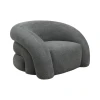 Armchair Lexy pakoworld grey fabric 100x89.5x60cm