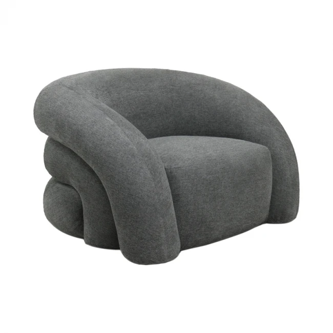 Armchair Lexy pakoworld grey fabric 100x89.5x60cm