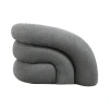 Armchair Lexy pakoworld grey fabric 100x89.5x60cm