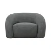 Armchair Lexy pakoworld grey fabric 100x89.5x60cm