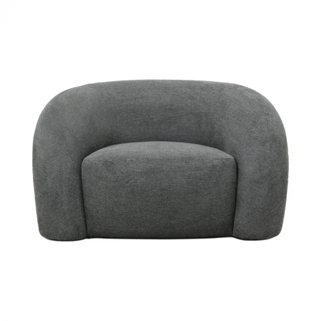 Armchair Lexy pakoworld grey fabric 100x89.5x60cm