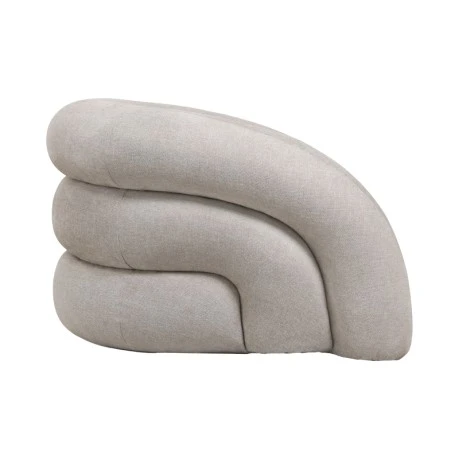 Armchair Lexy pakoworld cream fabric 100x89.5x60cm