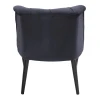 Πολυθρόνα Loreta pakoworld βελούδο ανθρακί με μαύρα πόδια 55x57x78εκ
