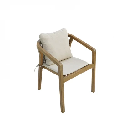 Πολυθρόνα Malibu II pakoworld μασίφ ξύλο ακακίας-ύφασμα σε φυσική-μπεζ απόχρωση 58x63x74εκ