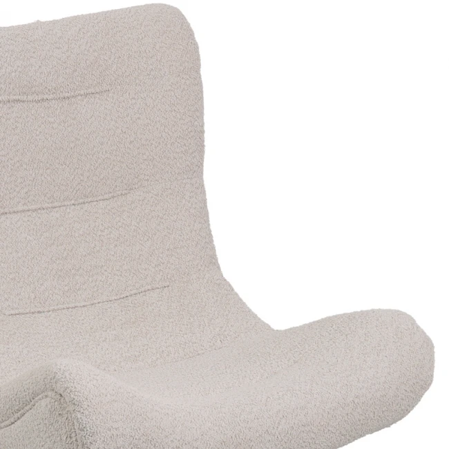 Silla pakoworld boucle fabric armchair in beige color 97x80x100cm