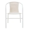 Πολυθρόνα Obbi pakoworld μέταλλο-pe λευκό 53x59x72εκ
