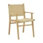 Armchair Julien pakoworld natural beech wood natural rope 62x60x85cm