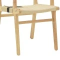 Armchair Olivier pakoworld natural black beech wood-natural rope 62x60x85cm