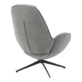Armchair rotating Flago pakoworld boucle fabric anthracite 85x88x103.5cm