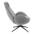 Armchair rotating Flago pakoworld boucle fabric anthracite 85x88x103.5cm