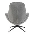 Armchair rotating Flago pakoworld boucle fabric anthracite 85x88x103.5cm