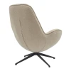 Armchair rotaitng Flago pakoworld boucle fabric in beige shade 85x88x103.5cm