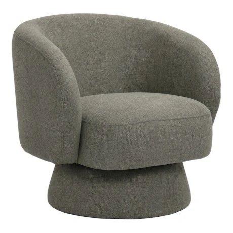 Kreslo pakoworld swivel armchair fabric in khaki color 78x81x77cm