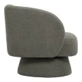 Πολυθρόνα περιστρεφόμενη Kreslo pakoworld ύφασμα σε χακί απόχρωση 78x81x77εκ