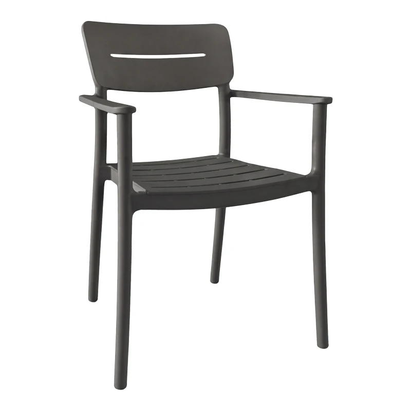 Armchair Pilma pakoworld anthracite PP 57x54x82cm