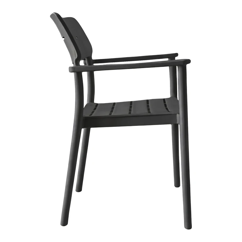 Armchair Pilma pakoworld anthracite PP 57x54x82cm