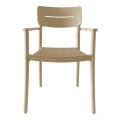 Armchair Pilma pakoworld cappuccino PP 57x54x82cm