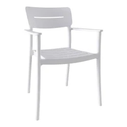 Armchair Pilma pakoworld white PP 57x54x82cm Armchair Pilma pakoworld white PP 57x54x82cm
