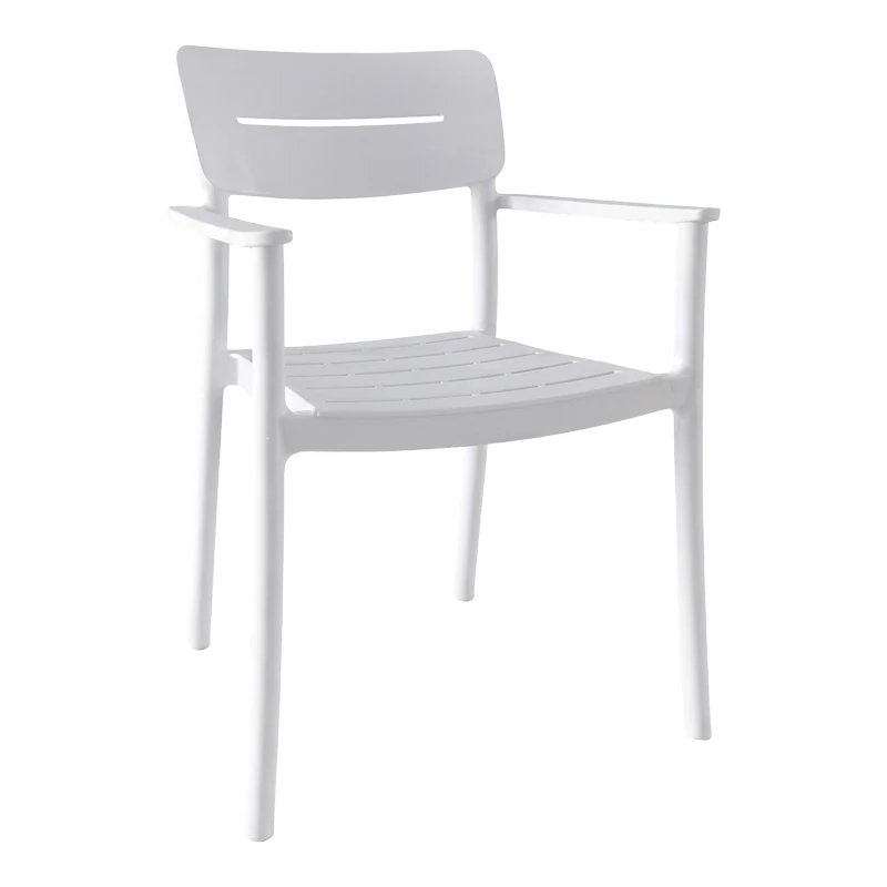 Armchair Pilma pakoworld white PP 57x54x82cm