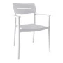 Armchair Pilma pakoworld white PP 57x54x82cm