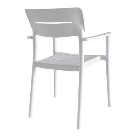 Armchair Pilma pakoworld white PP 57x54x82cm