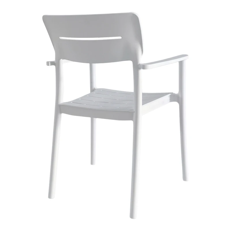 Armchair Pilma pakoworld white PP 57x54x82cm