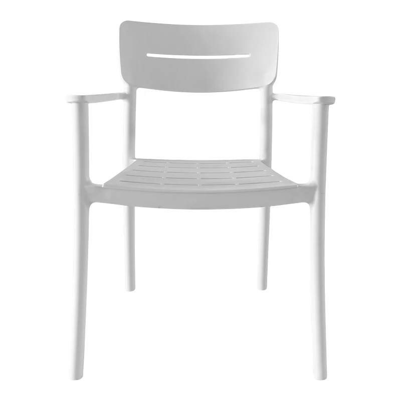 Armchair Pilma pakoworld white PP 57x54x82cm