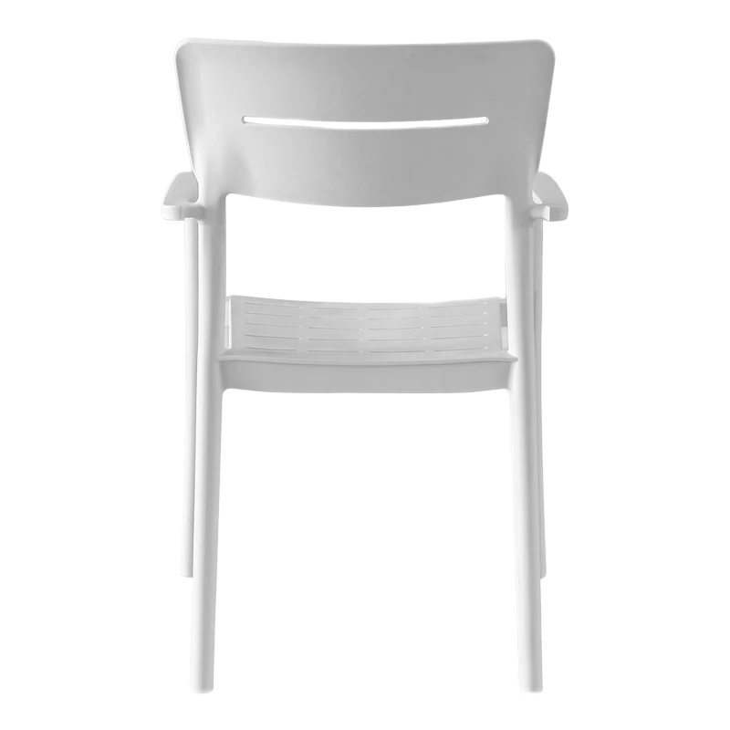 Armchair Pilma pakoworld white PP 57x54x82cm