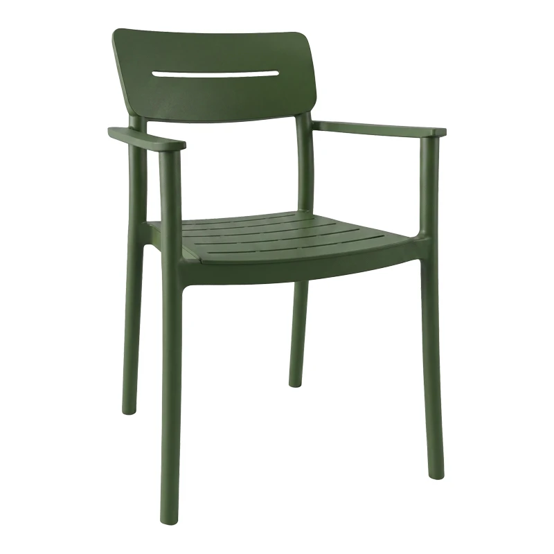 Armchair Pilma pakoworld dark green PP 57x54x82cm