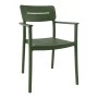 Armchair Pilma pakoworld dark green PP 57x54x82cm