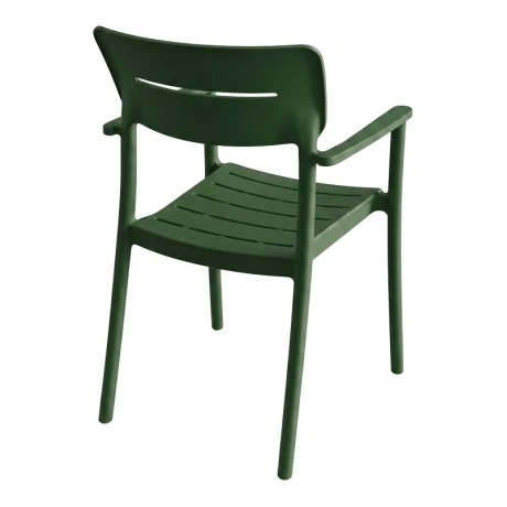 Armchair Pilma pakoworld dark green PP 57x54x82cm