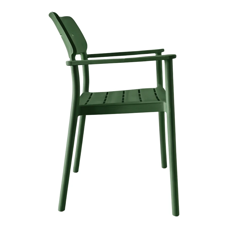 Armchair Pilma pakoworld dark green PP 57x54x82cm