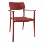 Armchair Pilma pakoworld burgundy red PP 57x54x82cm