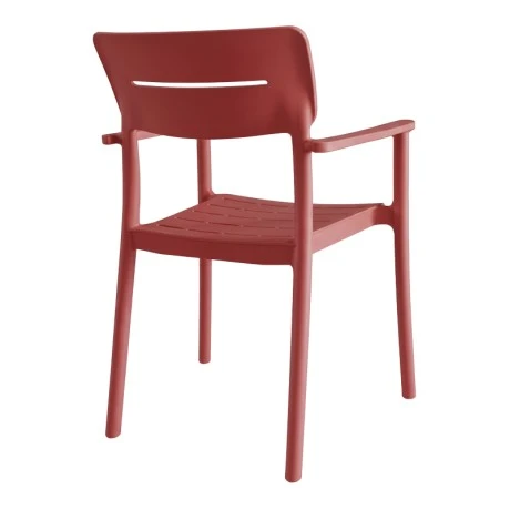 Armchair Pilma pakoworld burgundy red PP 57x54x82cm