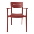 Armchair Pilma pakoworld burgundy red PP 57x54x82cm