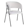 Armchair hair Rachele I pakoworld beige fabric-black metal leg 52x65x79cm