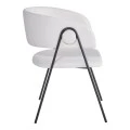 Armchair hair Rachele I pakoworld beige fabric-black metal leg 52x65x79cm