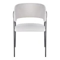 Armchair hair Rachele I pakoworld beige fabric-black metal leg 52x65x79cm