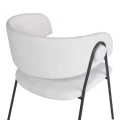 Armchair hair Rachele I pakoworld beige fabric-black metal leg 52x65x79cm