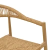 Πολυθρόνα Rayana pakoworld στοιβαζόμενη αλουμίνιο - pe rattan σε φυσική απόχρωση 56x61,5x77,5εκ