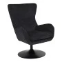 Rotating armchair Refria pakoworld black fabric-black metal base 81x72x97cm