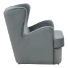 Regalo pakoworld velvet armchair in anthracite shade 75x88x85cm