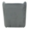 Regalo pakoworld velvet armchair in anthracite shade 75x88x85cm