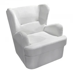 Regalo pakoworld velvet armchair in white shade 75x88x85cm