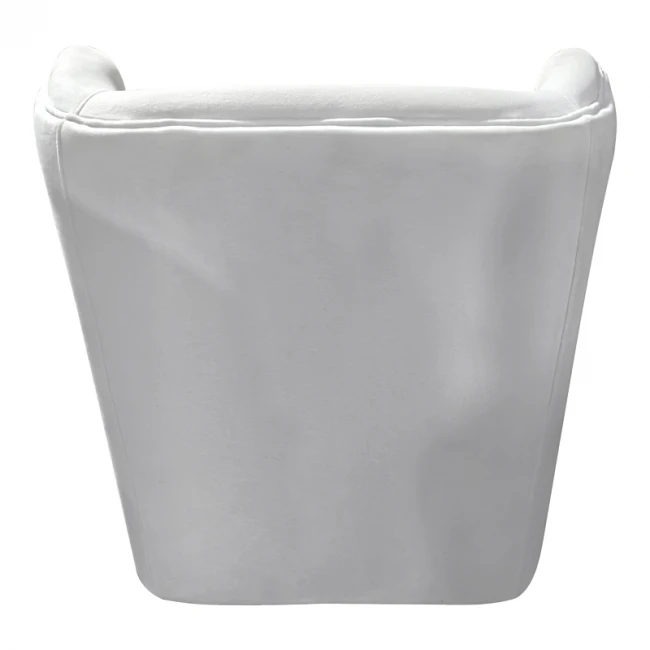 Πολυθρόνα Regalo pakoworld βελούδο σε λευκή απόχρωση 75x88x85εκ