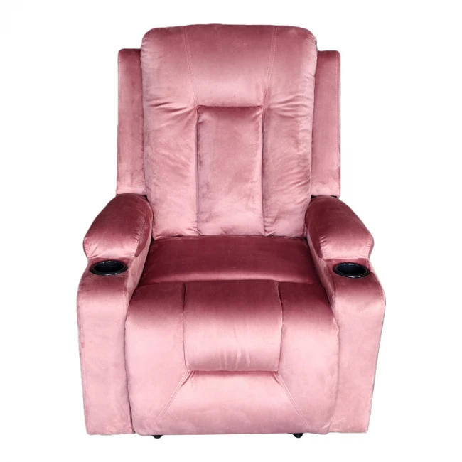 Πολυθρόνα relax Gessel pakoworld βελούδο σάπιο μήλο 80x90x98εκ