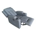 Πολυθρόνα relax με μηχανισμό massage Gessel pakoworld ανθρακί ύφασμα 80x90x98εκ