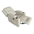 Πολυθρόνα relax με μηχανισμό massage Gessel pakoworld μπεζ ύφασμα 80x90x98εκ