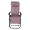 Foldable relax armchair Mirka pakoworld textilene–metal in brown-black color 65x165x110 cm